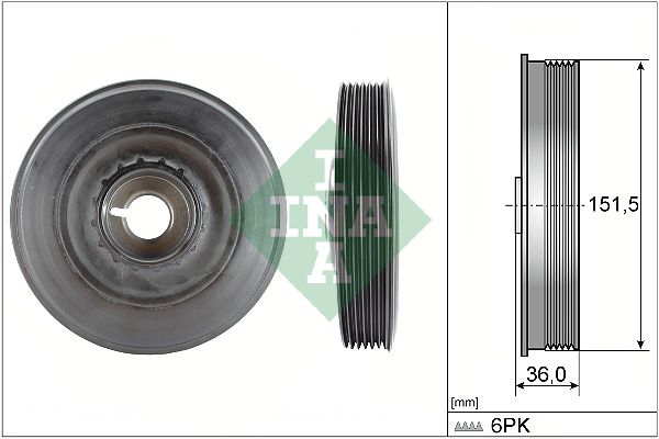 WILMINK GROUP Ременный шкив, коленчатый вал WG1254405